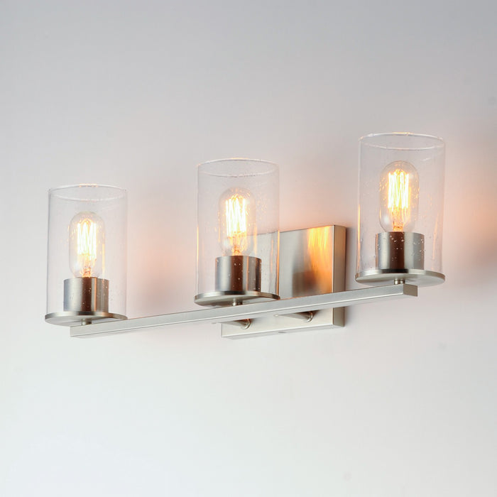 Maxim 11843CDSN Three Light Bath Vanity, Satin Nickel