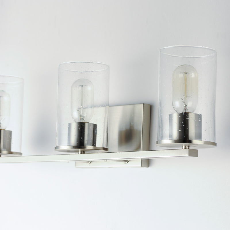 Maxim 11843CDSN Three Light Bath Vanity, Satin Nickel