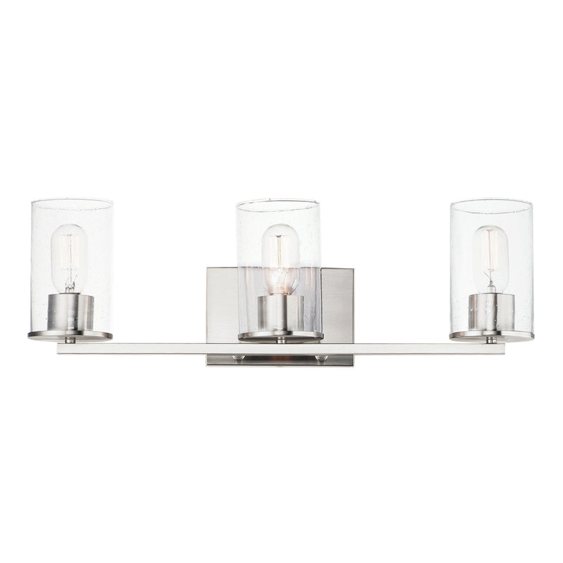 Maxim 11843CDSN Three Light Bath Vanity, Satin Nickel