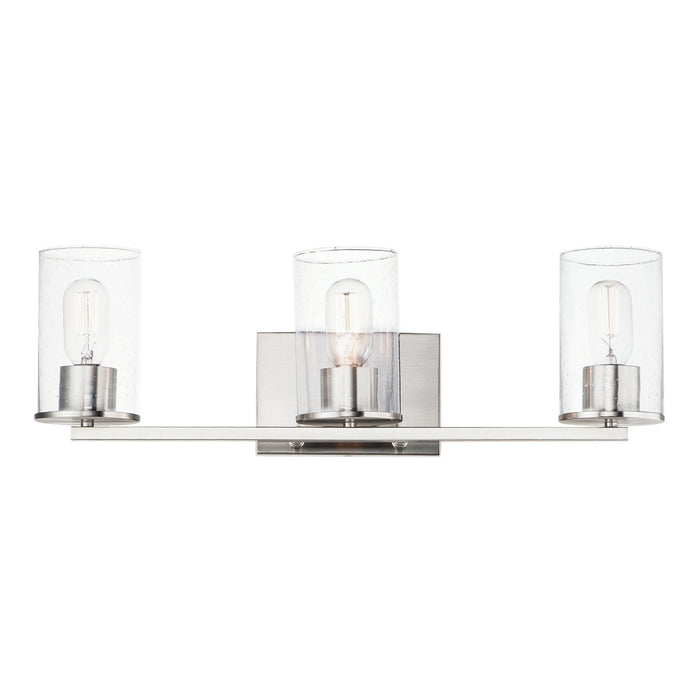 Maxim 11843CDSN Three Light Bath Vanity, Satin Nickel