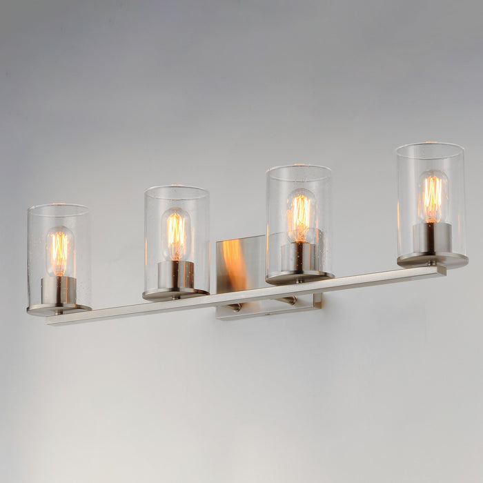 Maxim 11844CDSN Four Light Bath Vanity, Satin Nickel