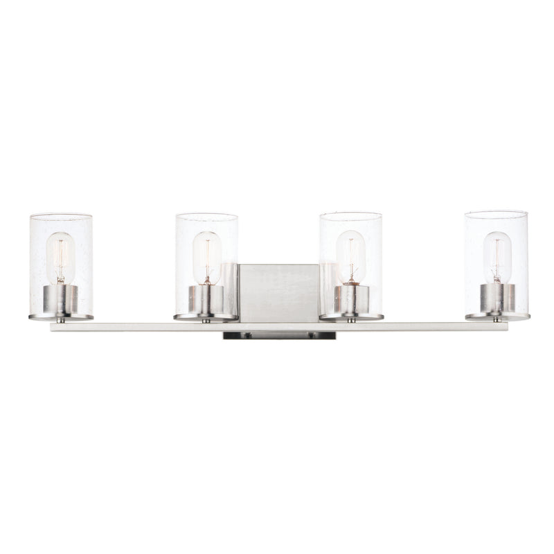 Maxim 11844CDSN Four Light Bath Vanity, Satin Nickel