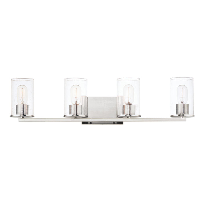 Maxim 11844CDSN Four Light Bath Vanity, Satin Nickel