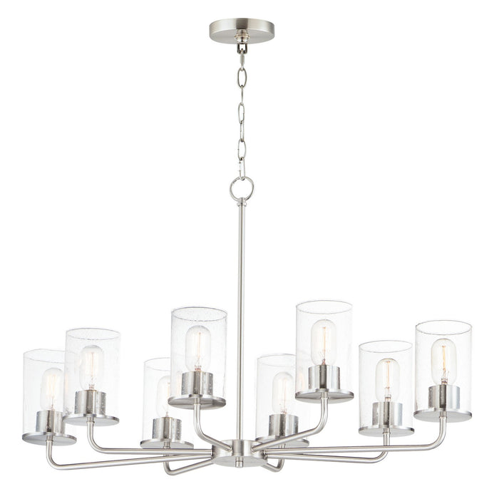 Maxim 11848CDSN Eight Light Chandelier, Satin Nickel
