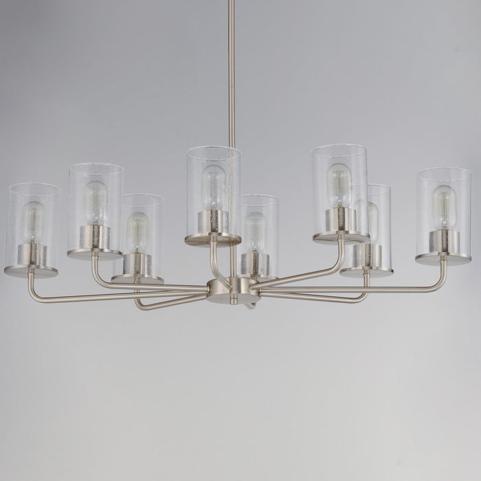 Maxim 11848CDSN Eight Light Chandelier, Satin Nickel