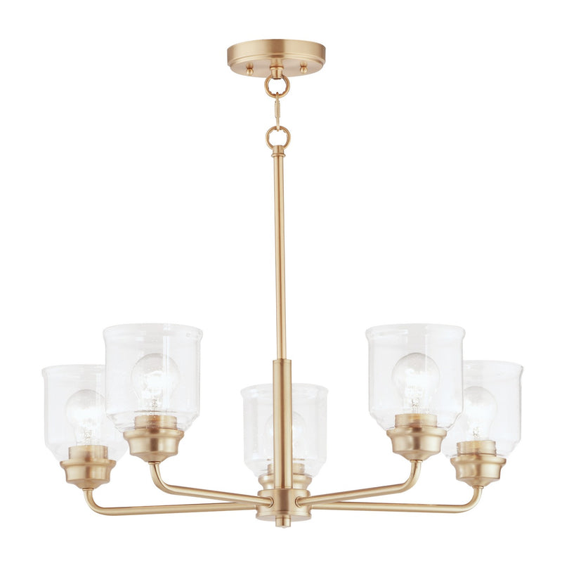 Maxim 12266CDHR Five Light Chandelier, Heritage