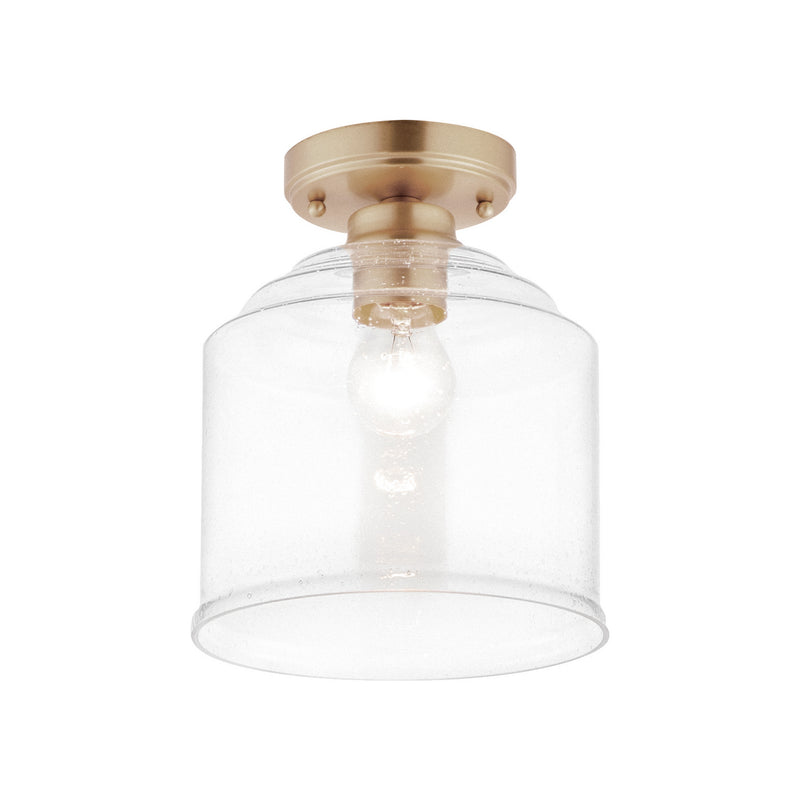 Maxim 12270CDHR One Light Semi-Flush Mount, Heritage