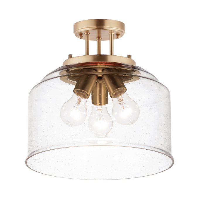 Maxim 12271CDHR Three Light Semi-Flush Mount, Heritage