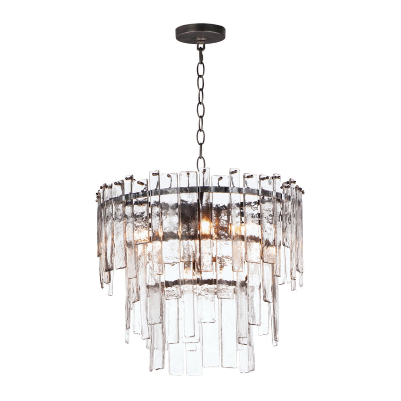 Maxim 21835AGDBZ Nine Light Pendant, Dark Bronze