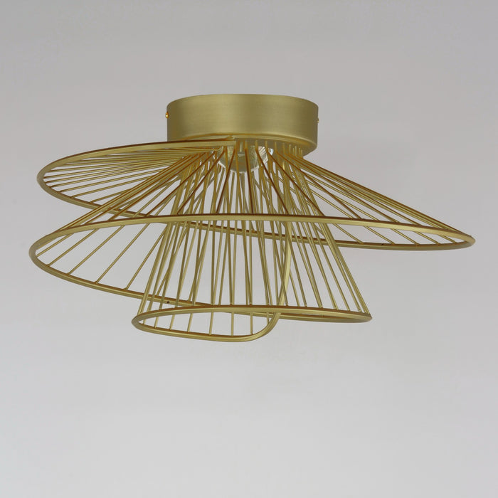 Maxim 24170NAB LED Flush Mount, Natural Aged Brass