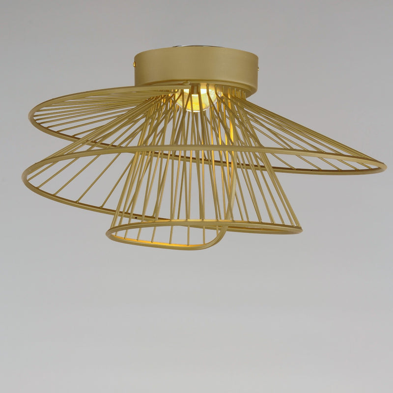 Maxim 24170NAB LED Flush Mount, Natural Aged Brass