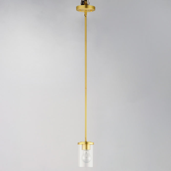 Maxim 90200CLSBR One Light Mini Pendant, Satin Brass