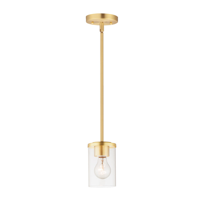Maxim 90200CLSBR One Light Mini Pendant, Satin Brass