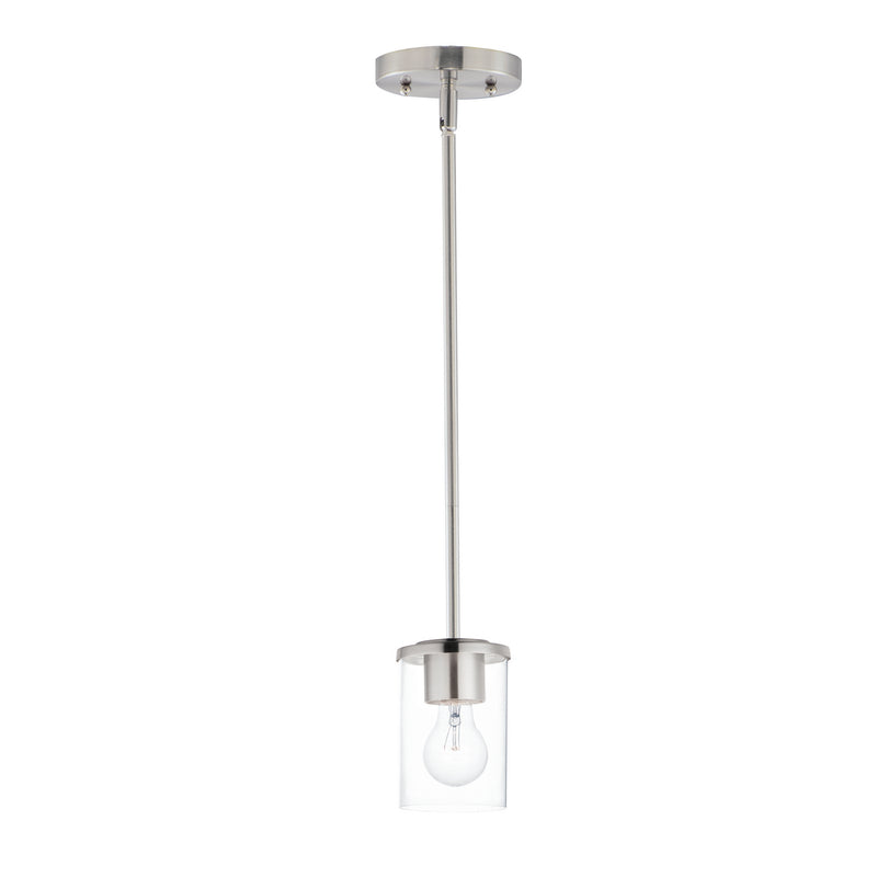 Maxim 90200CLSN One Light Mini Pendant, Satin Nickel