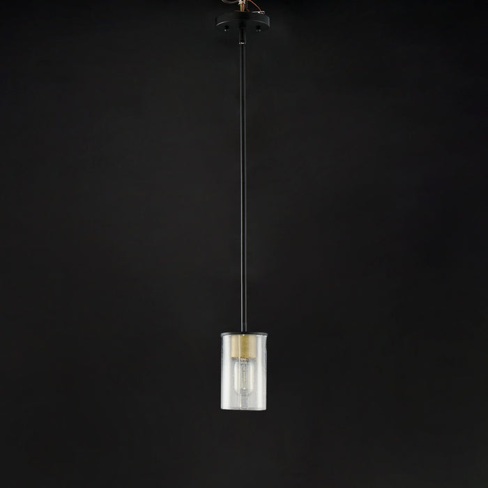 Maxim 91840CDABBK One Light Mini Pendant, Antique Brass / Black