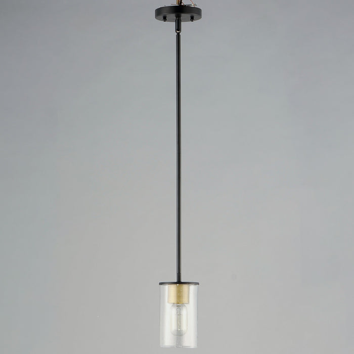 Maxim 91840CDABBK One Light Mini Pendant, Antique Brass / Black