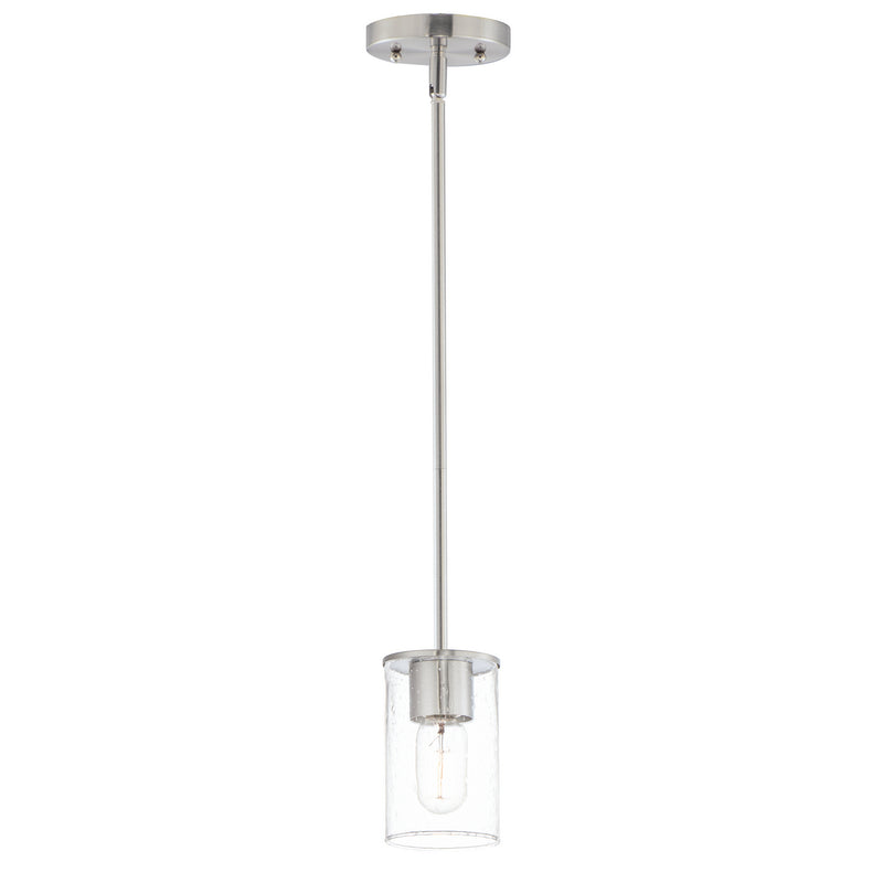 Maxim 91840CDSN One Light Mini Pendant, Satin Nickel