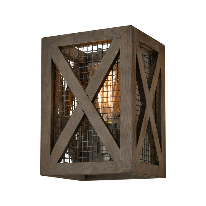ELK Home D4444 One Light Wall Sconce, Weathered Zinc