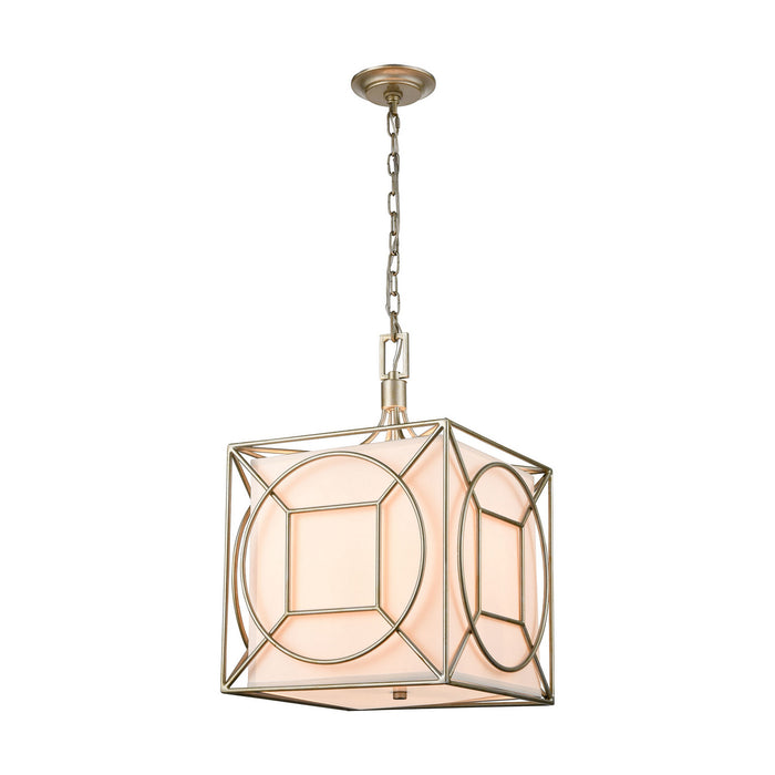 ELK Home H018-7250 Three Light Pendant, Antique Silver