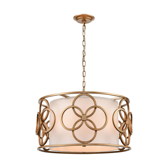 ELK Home H018-7252 Four Light Pendant, Antique Gold