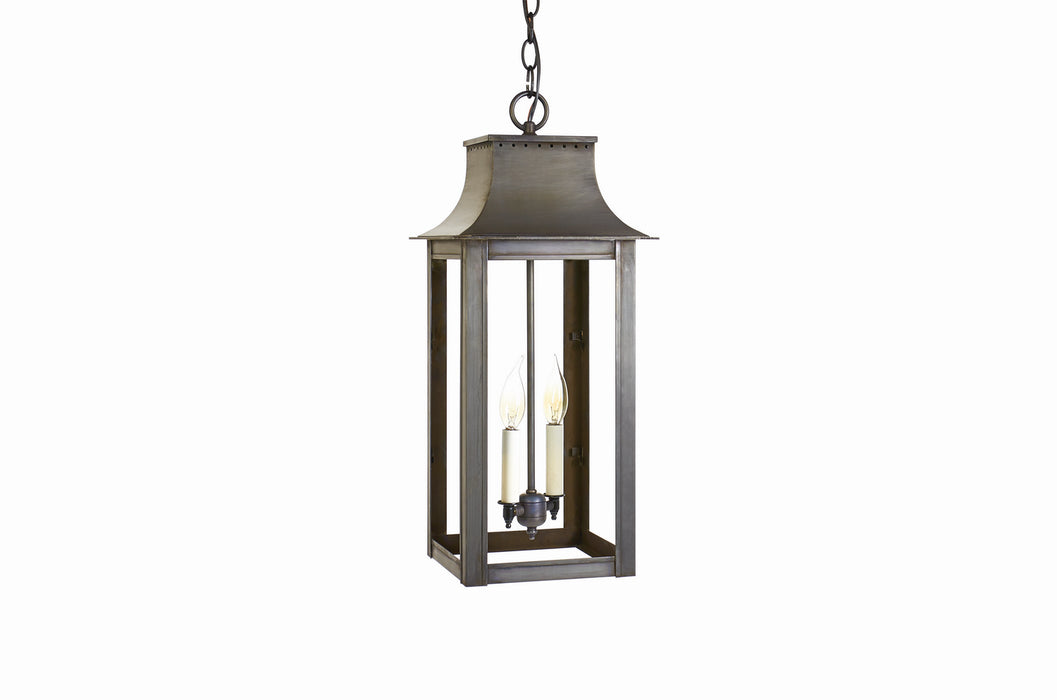 Northeast Lantern 11232-DB-LT2-CLR Two Light Hanging Lantern, Dark Brass