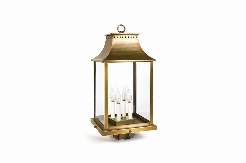 Northeast Lantern 11333-AB-LT4-CLR Four Light Post Mount, Antique Brass