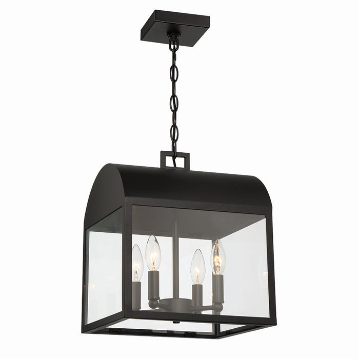 Eurofase 41967-010 Four Light Outdoor Pendant, Satin Black