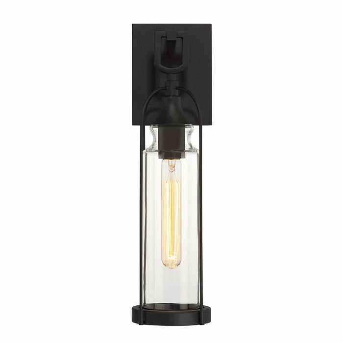 Eurofase 42726-012 One Light Outdoor Wall Sconce, Satin Black