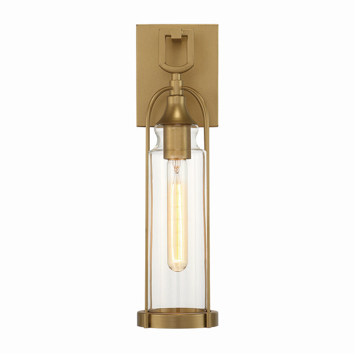 Eurofase 42726-025 One Light Outdoor Wall Sconce, Aged gold