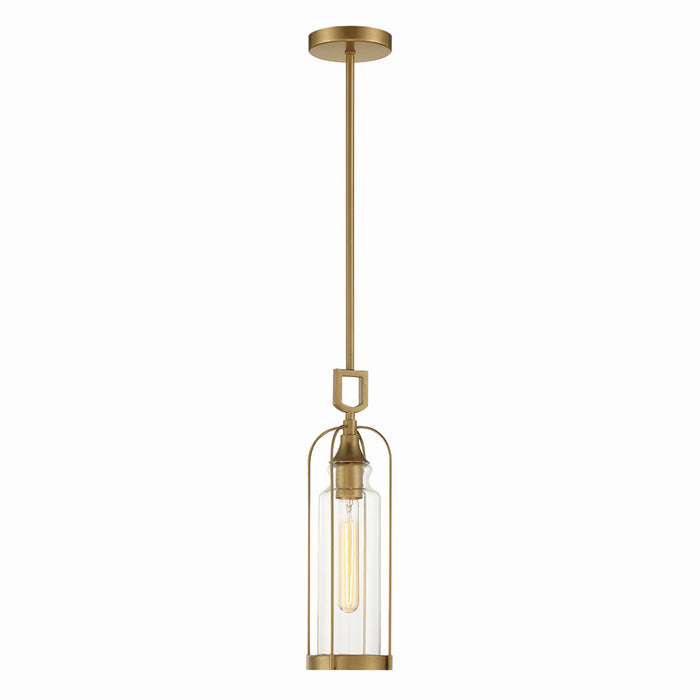Eurofase 42727-026 One Light Outdoor Pendant, Aged gold
