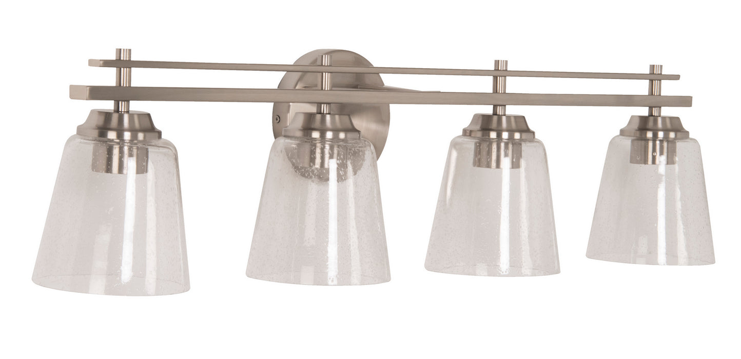 Craftmade 19633BNK4 Four Light Vanity, Brushed Polished Nickel