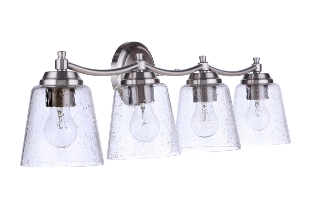Craftmade 50204-BNK Four Light Vanity, Brushed Polished Nickel