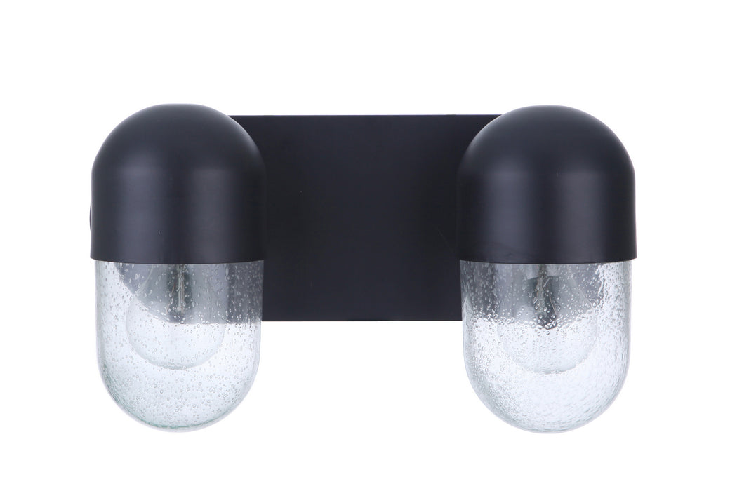 Craftmade 55002-FB Two Light Vanity, Flat Black