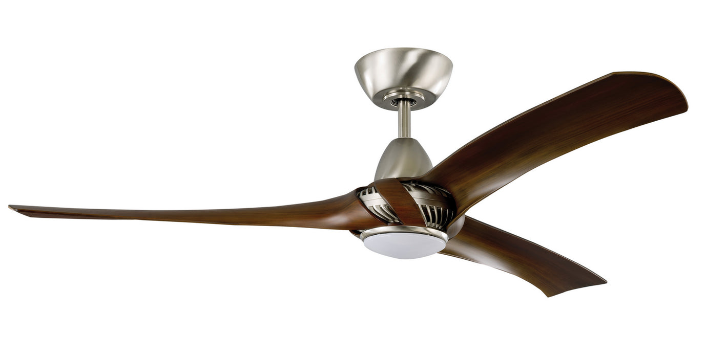 Craftmade GEN52BNKWAL3 52"Ceiling Fan, Brushed Polished Nickel/Walnut