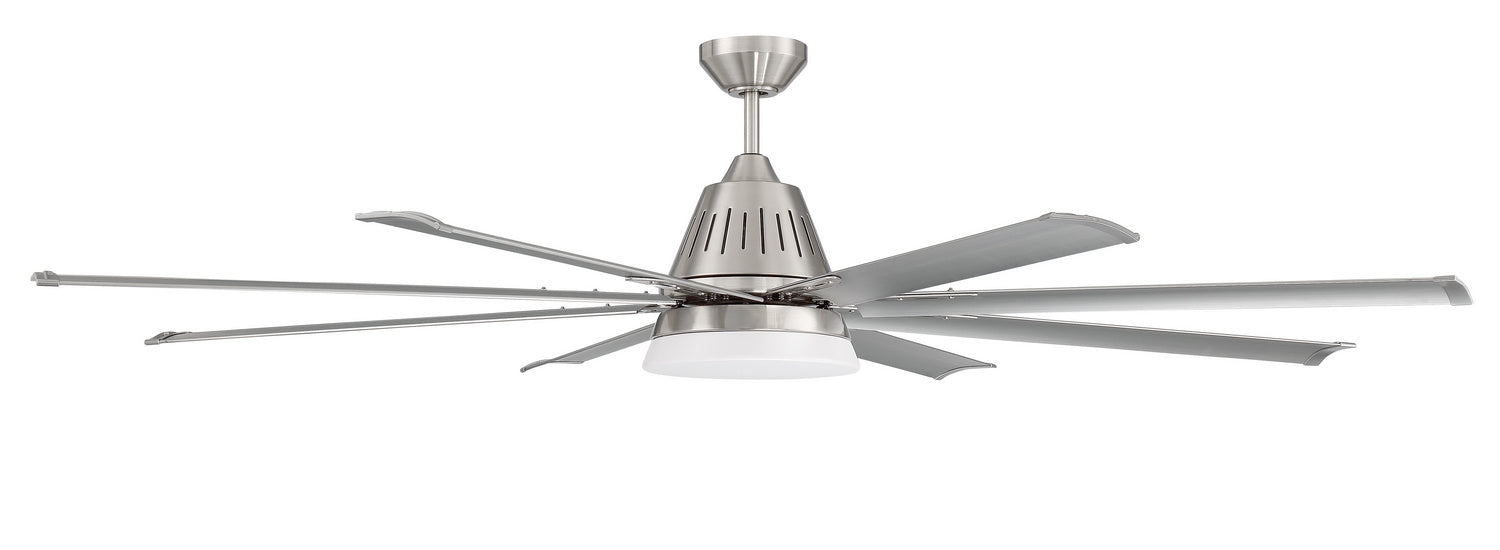 Craftmade WTP72BNK8 72"Ceiling Fan, Brushed Polished Nickel
