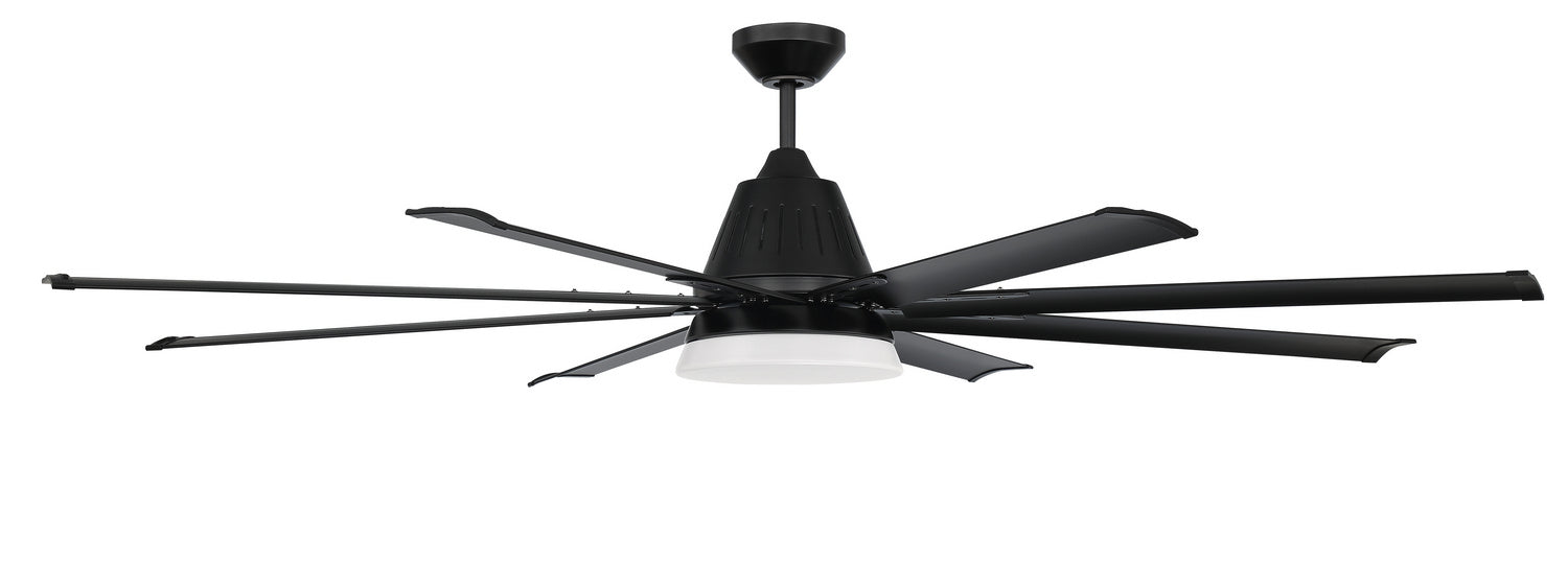 Craftmade WTP72FB8 72"Ceiling Fan, Flat Black