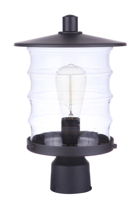 Craftmade ZA3625-MN One Light Outdoor Post Mount, Midnight