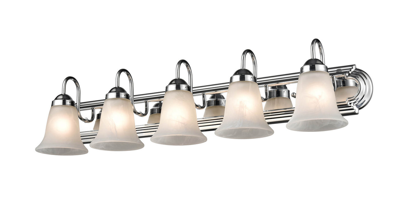 Millennium 4285-CH Five Light Vanity, Chrome