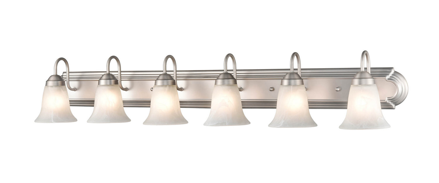 Millennium 4286-SN Six Light Vanity, Satin Nickel