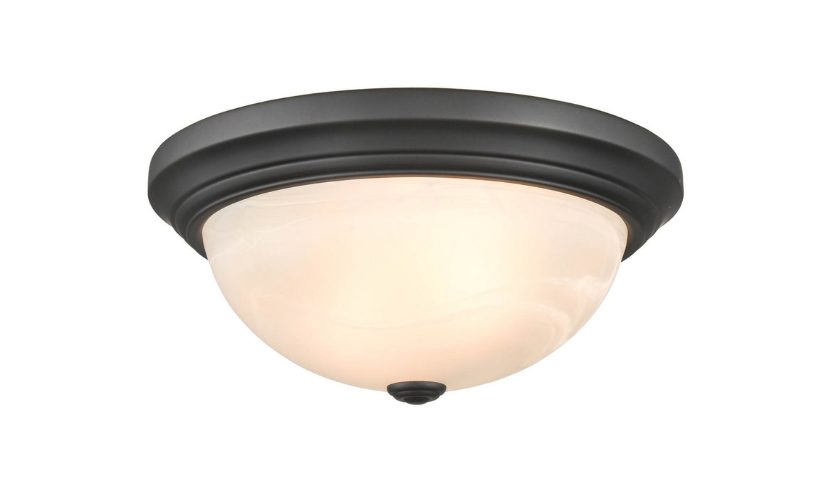 Millennium 4603-MB Two Light Flushmount, Matte Black