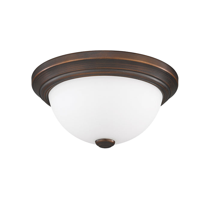 Millennium 4901-RBZ Two Light Flushmount, Rubbed Bronze