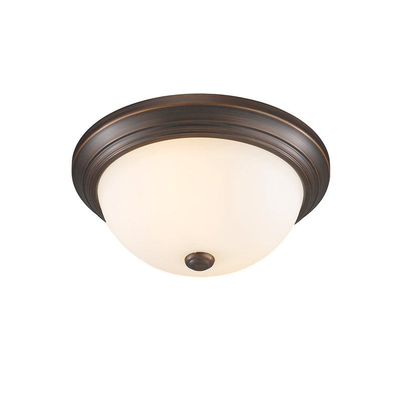 Millennium 4903-RBZ Two Light Flushmount, Rubbed Bronze