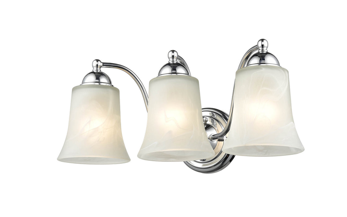 Millennium 9333-CH Three Light Vanity, Chrome