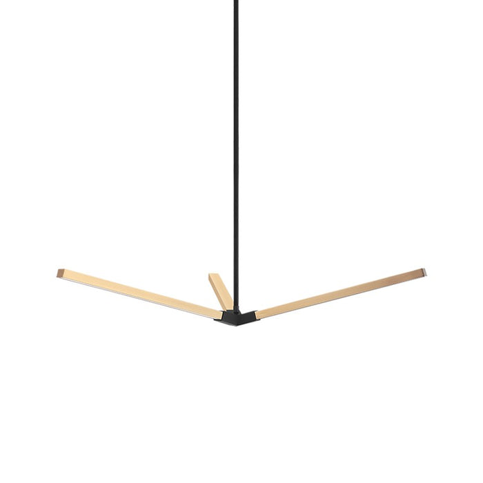 Matteo Lighting C66813MBAG LED Pendant, Matte Black /Aged Gold Brass