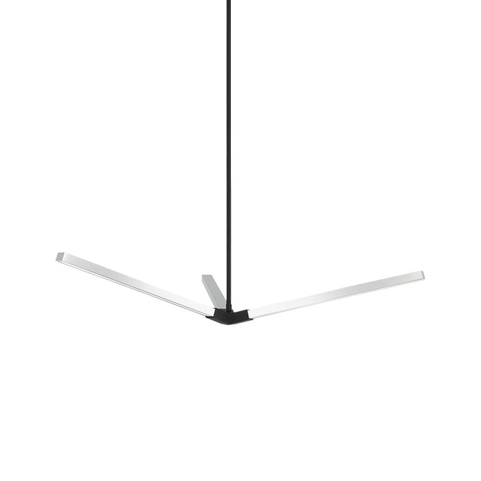 Matteo Lighting C66813MBCH LED Pendant, Matte Black / Chrome