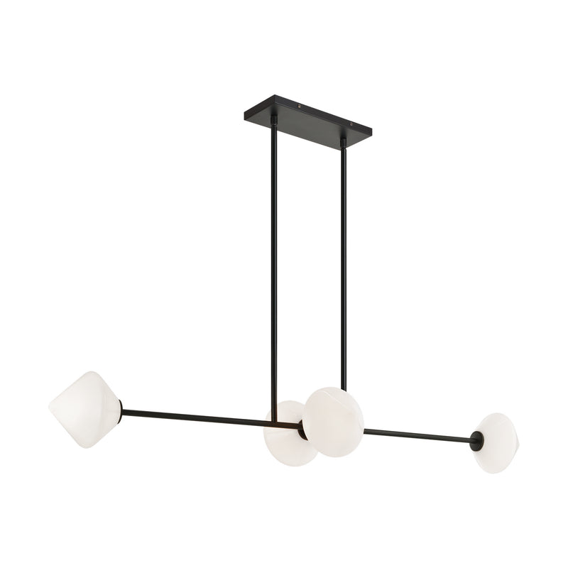 Matteo Lighting C81744BKOP Four Light Pendant, Black