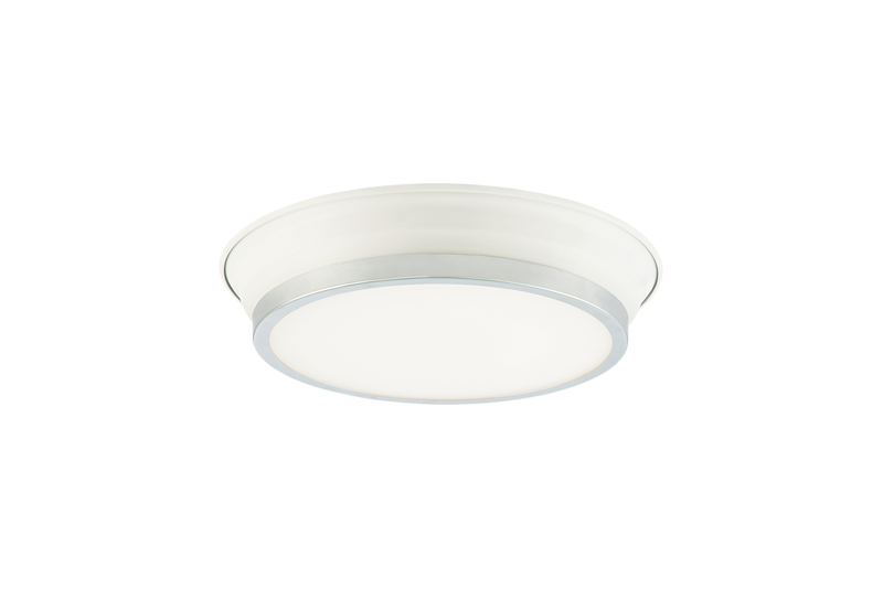 Matteo Lighting M11201WHCH LED Ceiling Mount, White / Chrome