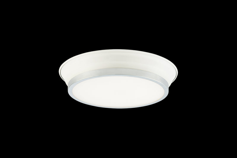 Matteo Lighting M11201WHCH LED Ceiling Mount, White / Chrome