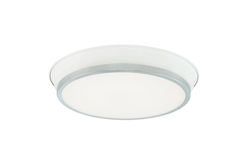 Matteo Lighting M11202WHCH LED Ceiling Mount, White / Chrome