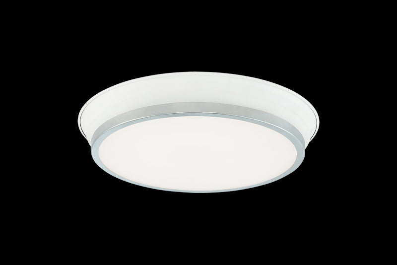 Matteo Lighting M11202WHCH LED Ceiling Mount, White / Chrome